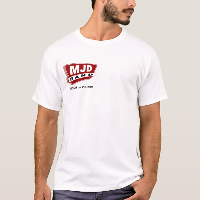 T-shirt dos homens da banda de MJD (Frente)
