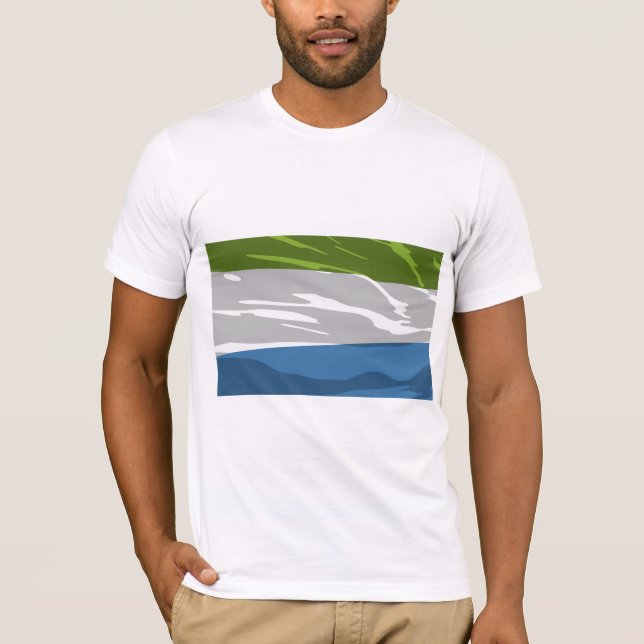 T-shirt dos homens da bandeira do Sierra Leone (Frente)