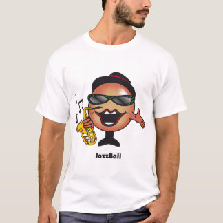 T-shirt dos homens da bola do jazz