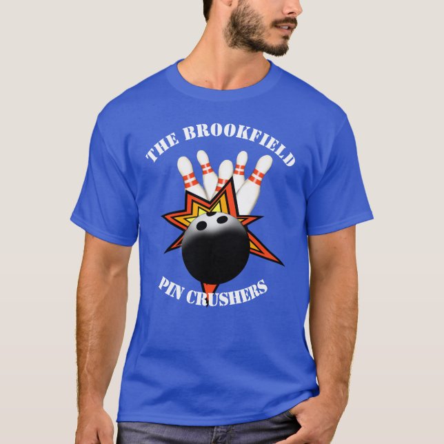 T-shirt dos homens da boliche (Frente)