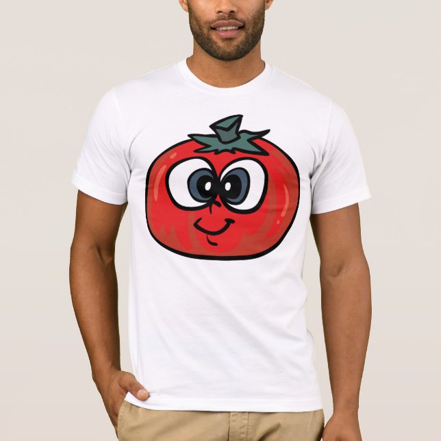 T-shirt dos homens da cara do tomate (Frente)