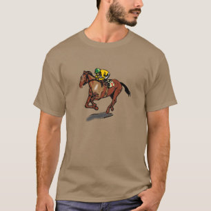 T-shirt dos homens da corrida de cavalos