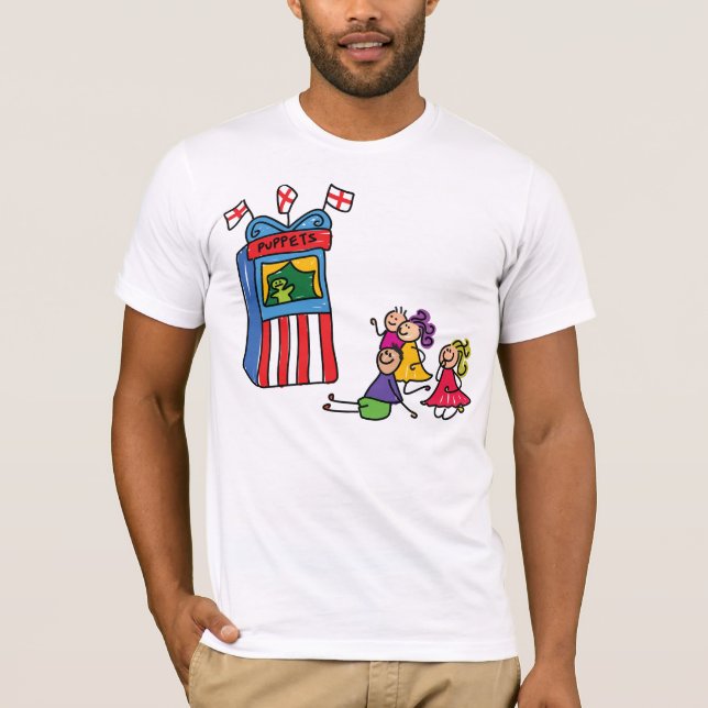 T-shirt dos homens da mostra de fantoche (Frente)