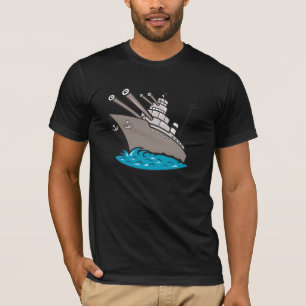 T-shirt dos homens da navio de guerra