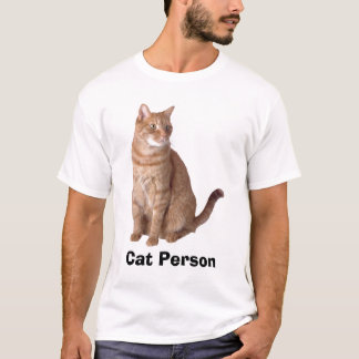 T-shirt dos homens da pessoa do gato