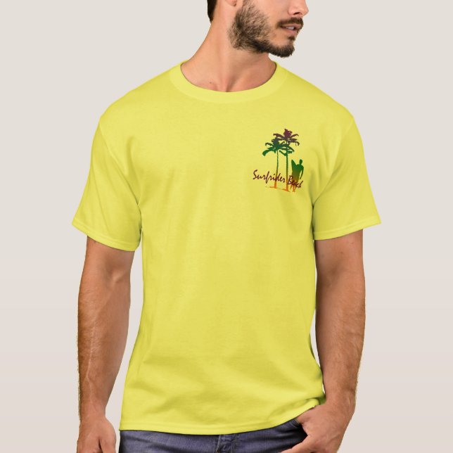 T-shirt dos homens da praia de Surfrider (Frente)