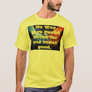 T-shirt dos Homens da sem guerra da Paz