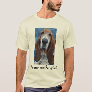T-shirt dos homens das orelhas de Basset Hound
