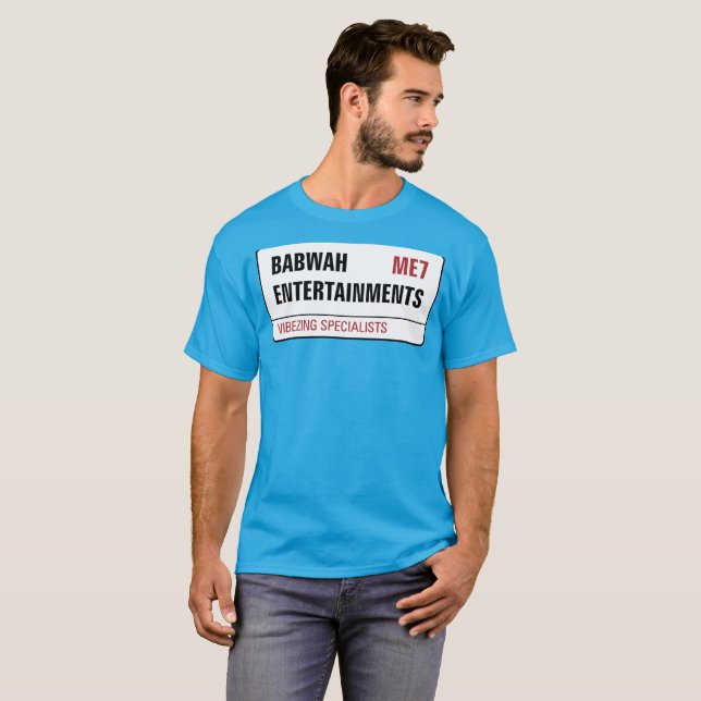 T-shirt dos homens de Babwah (Frente Completa)