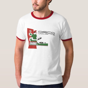 T-shirt dos homens de Volante do disco