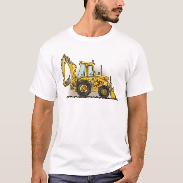 T-shirt dos homens do Backhoe (Frente)