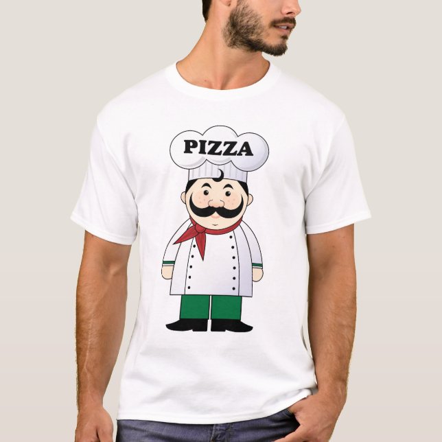 T-shirt dos homens do cozinheiro chefe da pizza (Frente)
