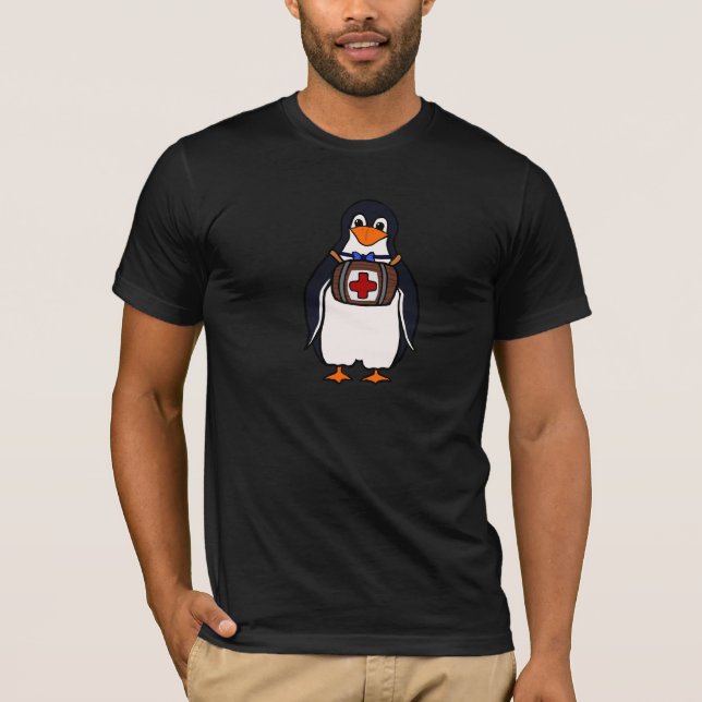 T-shirt dos homens do pinguim de St Bernard (Frente)
