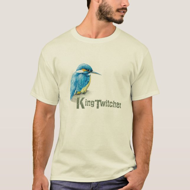 T-shirt dos homens do rei Twitcher Birdwatcher do (Frente)