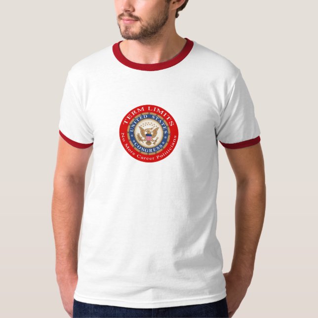 T-shirt dos homens dos limites de mandato (Frente)