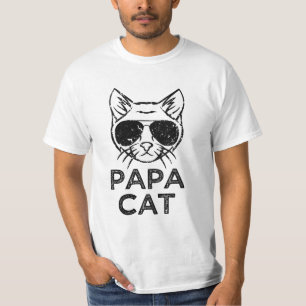 T-shirt Dos homens engraçados do provérbio do gato da papá