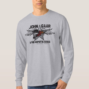 T-shirt Dos homens flamejantes do crânio de John Gaar Cap