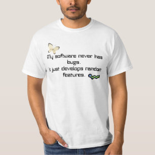 T-shirt dos insetos de software