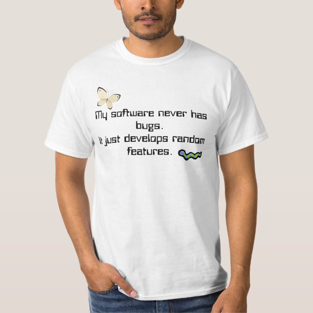 T-shirt dos insetos de software (Frente)