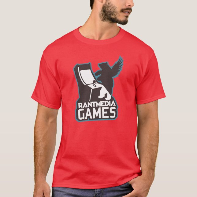 T-shirt dos jogos de Rantmedia (vermelho) (Frente)