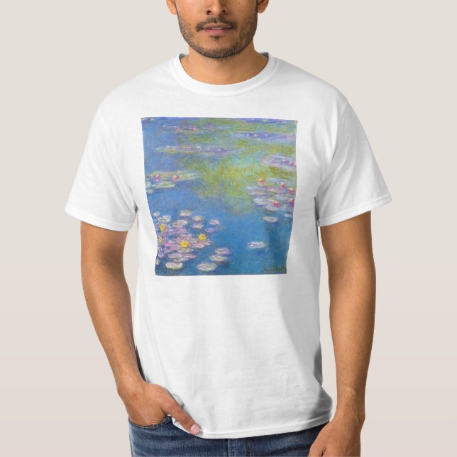 T-shirt dos lírios de água amarela de Monet (Frente)