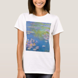 T-shirt dos lírios de água amarela de Monet