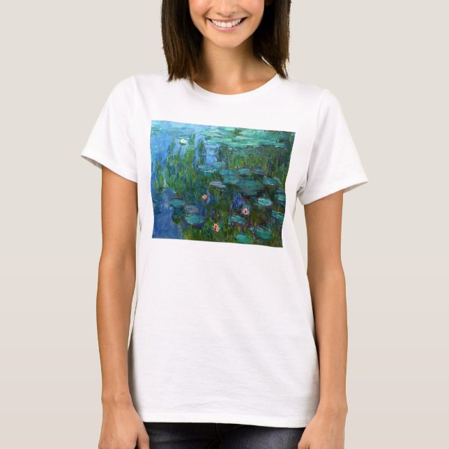 T-shirt dos lírios de água de Monet Nympheas (Frente)