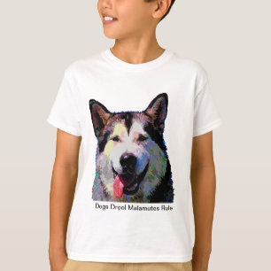 T-shirt dos meninos do brilho "Kiska" do Malamute