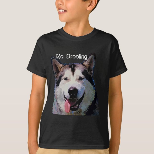 T-shirt dos meninos do Malamute do Alasca "nenhum (Frente)