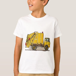 T-shirt dos miúdos da construção do caminhão d