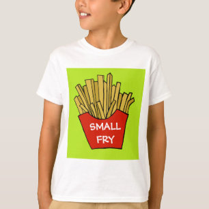 T-shirt dos miúdos das batatas fritas da fritada