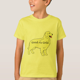 T-shirt dos miúdos do golden retriever bom como o