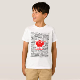 T-shirt dos miúdos do jogo de Canadá 150