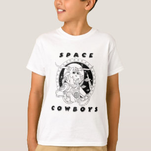 T-shirt dos miúdos dos vaqueiros do espaço