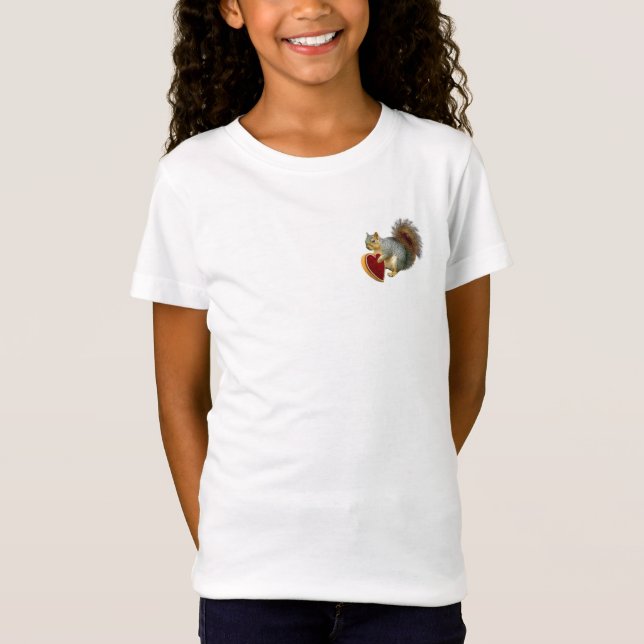 T-shirt dos namorados do esquilo (Frente)