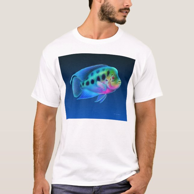T-shirt dos peixes de cichlidae de Flowerhorn (Frente)