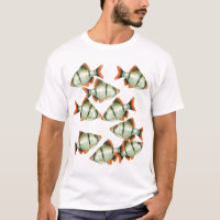 T-shirt dos peixes do aquário das farpas do tigre