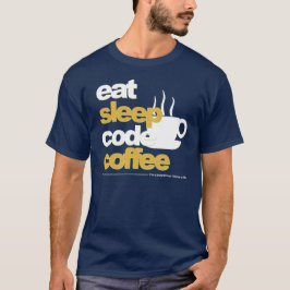 t-shirt dos programadores: coma o café do código