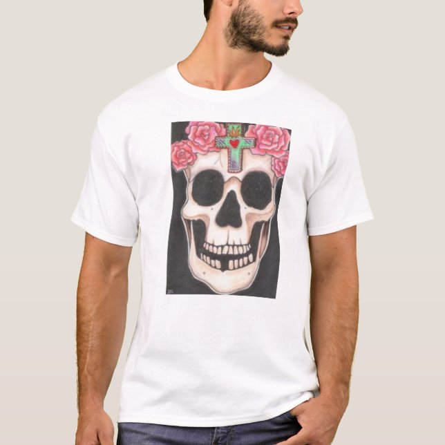 T-shirt dos rosas de N do crânio ' (Frente)