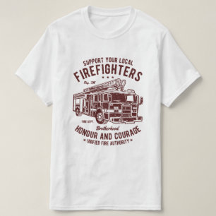T-shirt dos sapadores-bombeiros do apoio