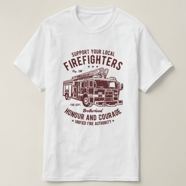 T-shirt dos sapadores-bombeiros do apoio (Frente do Design)