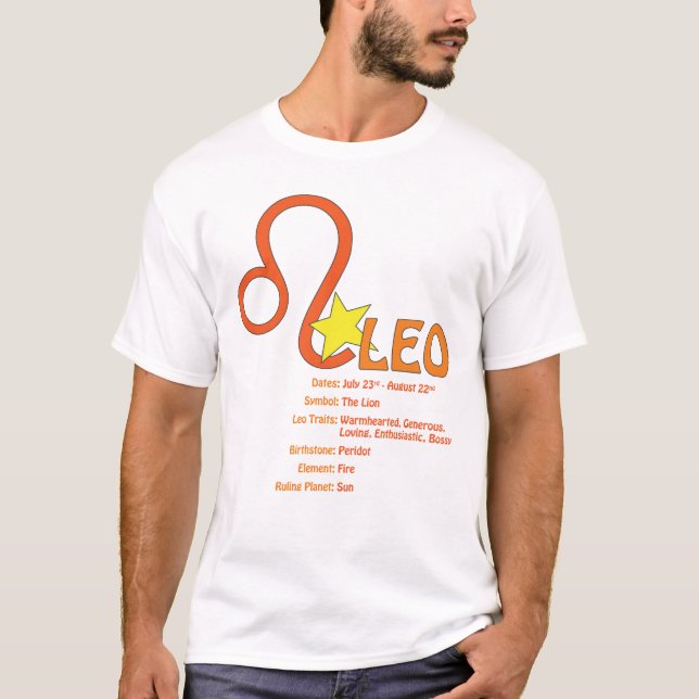T-shirt dos traços de Leo (Frente)