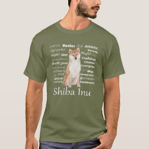 T-shirt dos traços de Shiba Inu