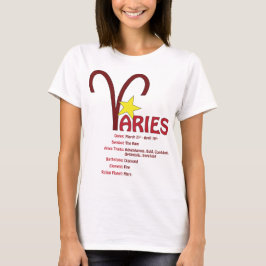 T-shirt dos traços do Aries