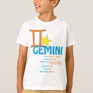 T-shirt dos traços dos Gêmeos