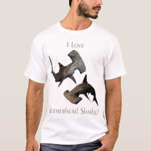 T-shirt dos tubarões de Hammerhead do amor