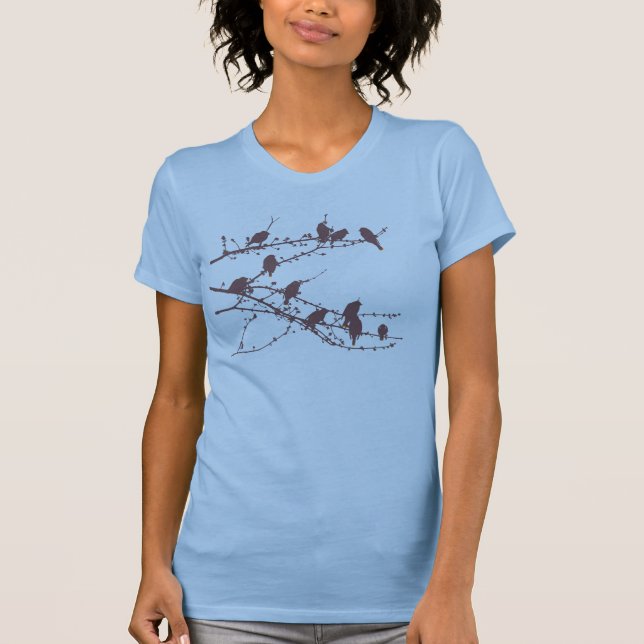 T-shirt dos Waxwings de cedro (Frente)