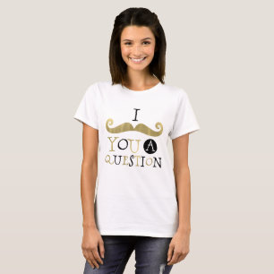 T-shirt Dourado bigode negro