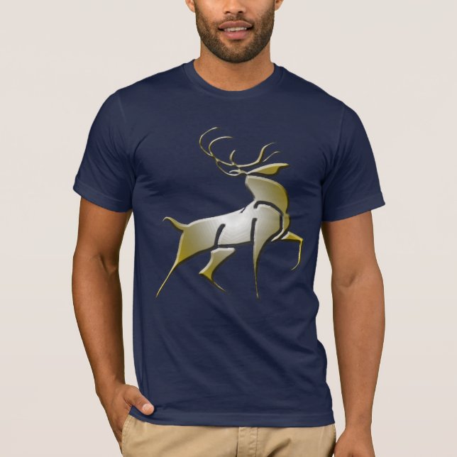 T-shirt dourado da rena (Frente)