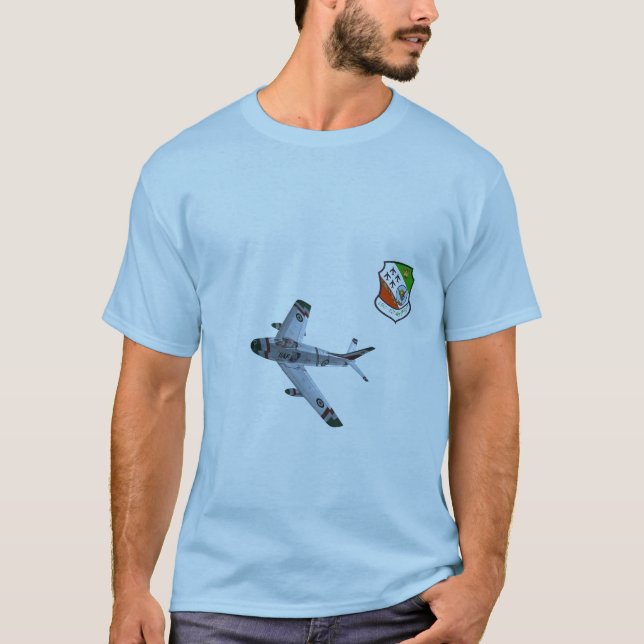 T-shirt dourado do sabre da coroa F-86 (Frente)